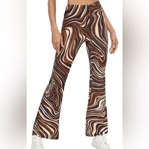 Brown bell bottom pants